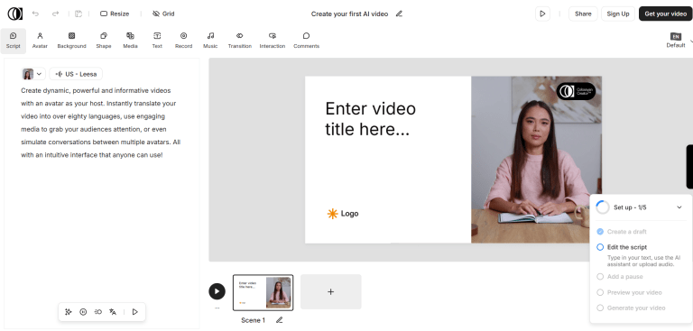 Create Animated Videos from Text with Colossyan Creator