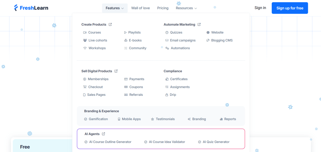FreshLearn - Create and sell courses online