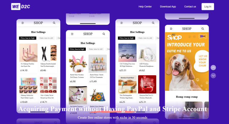 Launch Your Free Online Store for Dropshipping with WED2C