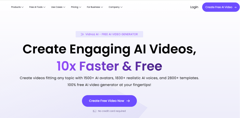 Vidnoz – Best Free AI Avatar Video Generator?