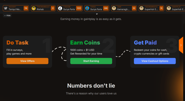 How to Earn Money on GaintPlay
