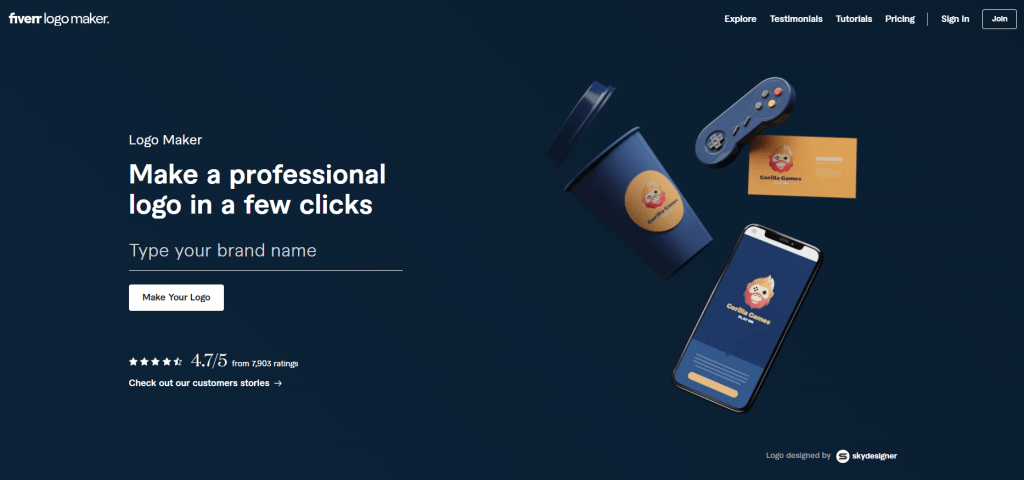 How to make money on Fiverr - Logo Maker