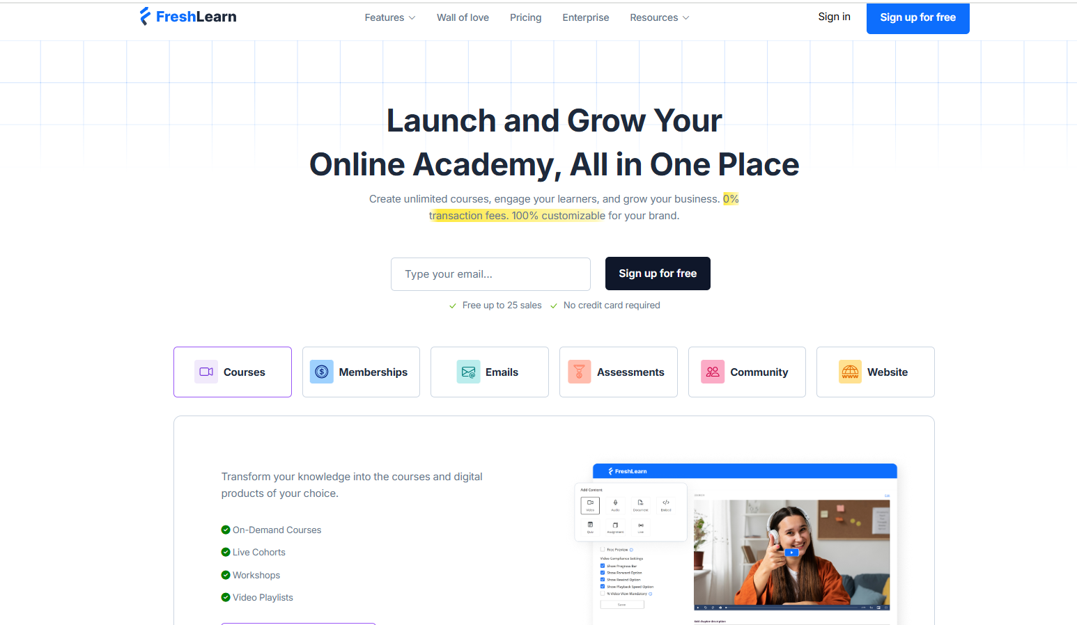FreshLearn - Platforms Where You Can Create and Sell Online Course